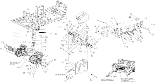Drive Diagram and Parts List for ZTS2-50KH (17ASGGY2A10)(2022) Cub Cadet Lawn Tractor